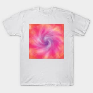 Pink, purple and orange tie dye effect T-Shirt